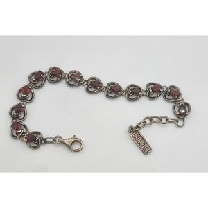 Vintage Badavici Bracelet Amethyst Sterling Silver 7"